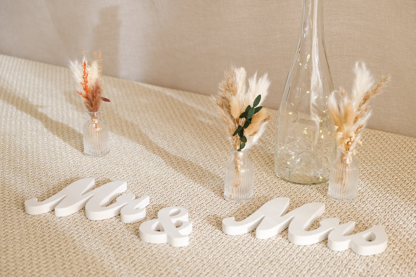 Décoration "Mr & Mrs" blanc