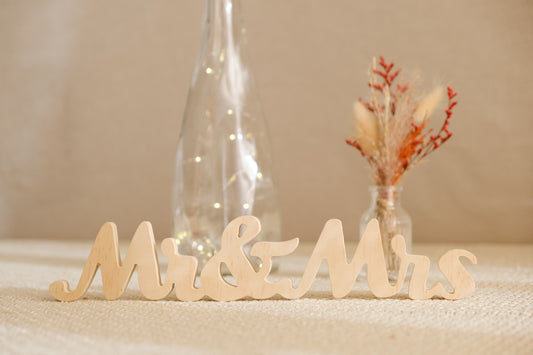 Décoration "Mr & Mrs" en bois