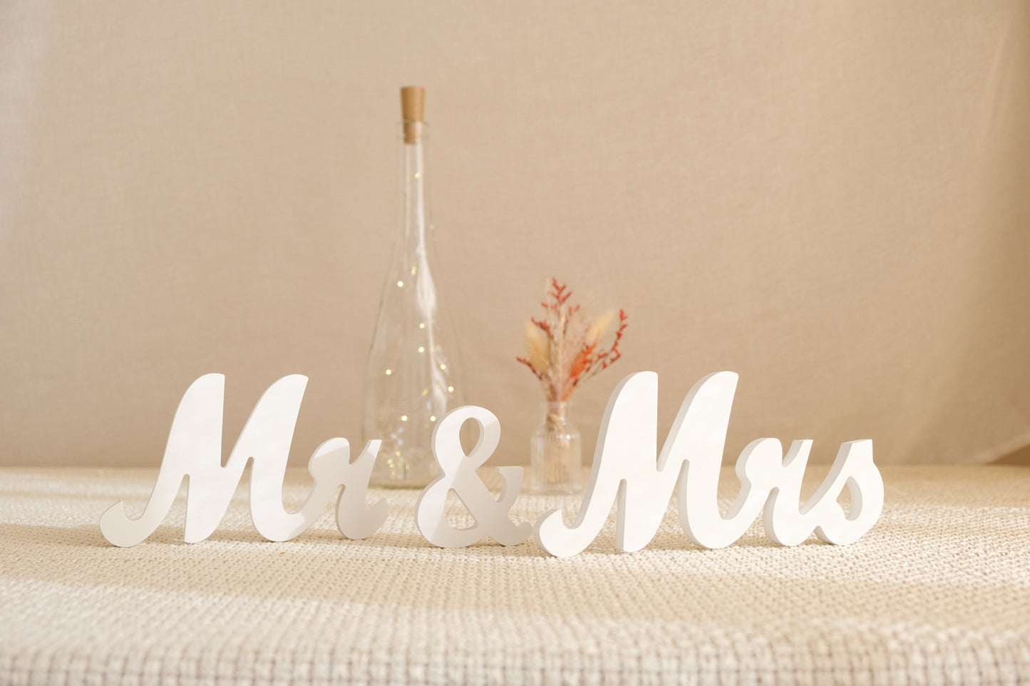 Décoration "Mr & Mrs" blanc